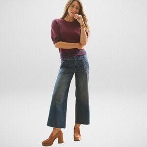 KUT High Rise Meg Fab FAB AB Wide Leg Size 0